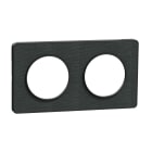 Schneider Electric - Odace 2011 Touch - plaque 2 postes H/V 71mm Kvadrat ombre avec liseré anthracite