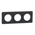 Schneider Electric - Odace 2011 Touch - plaque 3 postes H/V entraxe 71mm anthracite