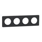 Schneider Electric - Odace Touch - plaque 4 postes horizontaux ou verticaux entraxe 71mm anthracite