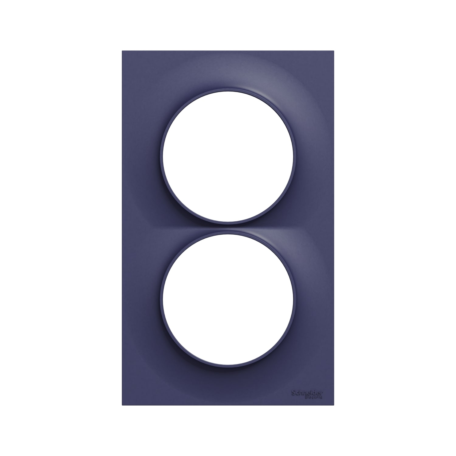 Schneider Electric - Odace Styl - plaque 2 postes verticaux entraxe 57mm bleu cobalt
