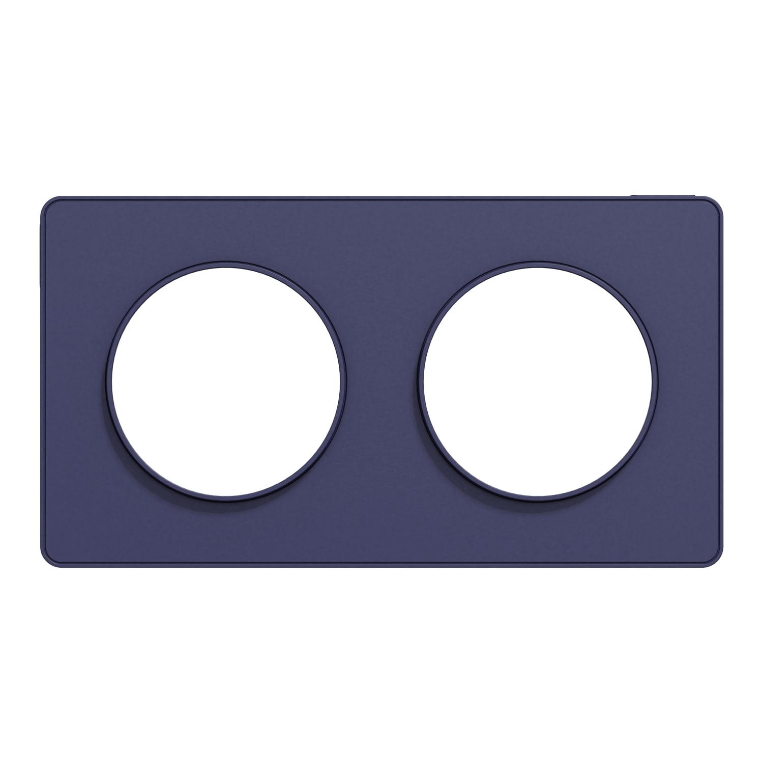 Schneider Electric - Odace Touch - plaque 2 postes horizontaux ou verticaux 71mm bleu cobalt