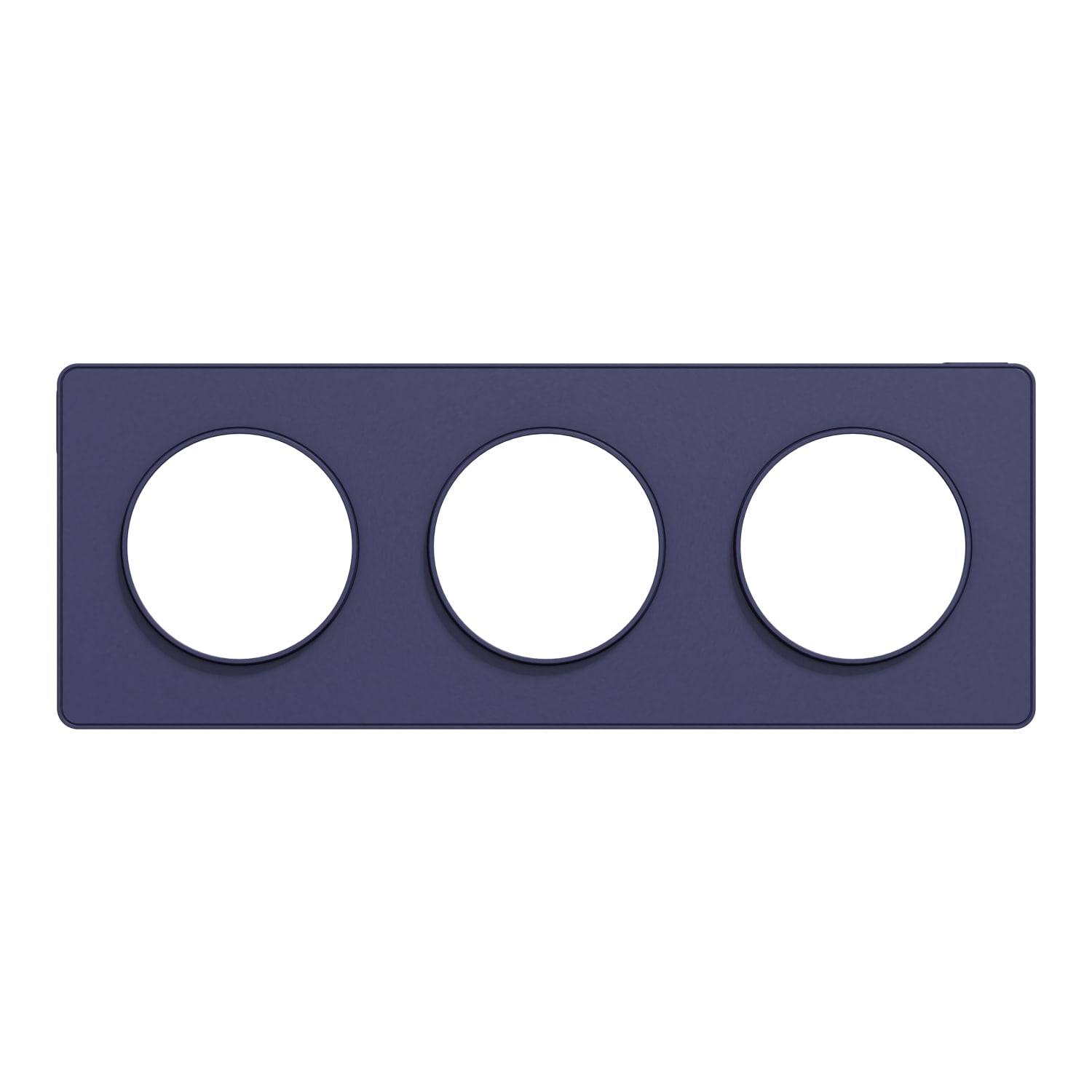 Schneider Electric - Odace Touch - plaque 3 postes horizontaux ou verticaux 71mm bleu cobalt