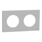 Schneider Electric - Odace - plaque de finition 2 postes - couleur Gris galet