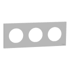 Schneider Electric - Odace - plaque de finition 3 postes - couleur Gris galet