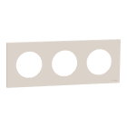 Schneider Electric - Odace - plaque de finition 3 postes - couleur Beige sable