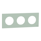 Schneider Electric - Odace - plaque de finition 3 postes - couleur Vert jade