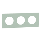 Schneider Electric - Odace - plaque de finition 3 postes - couleur Vert jade