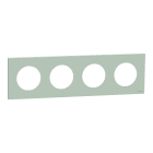 Schneider Electric - Odace - plaque de finition 4 postes - couleur Vert jade