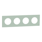 Schneider Electric - Odace - plaque de finition 4 postes - couleur Vert jade