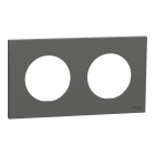 Schneider Electric - Odace - plaque de finition 2 postes - couleur Gris basalte