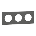 Schneider Electric - Odace - plaque de finition 3 postes - couleur Gris basalte