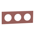 Schneider Electric - Odace - plaque de finition 3 postes - couleur Rose grenat