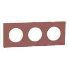 Schneider Electric - Odace - plaque de finition 3 postes - couleur Rose grenat