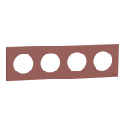 Schneider Electric - Odace - plaque de finition 4 postes - couleur Rose grenat