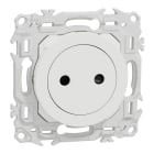 Schneider Electric - Odace - prise 2P affleurante - bornes automatiques - blanc craie