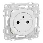 Schneider Electric - Odace - prise 2P+T affleurante - bornes automatiques - blanc craie
