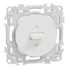 Schneider Electric - Odace - inter ou poussoir volet roulant 3 positions à levier - blanc craie