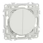 Schneider Electric - Odace - double va-et-vient ou poussoir avec neutre - 10AX - blanc craie