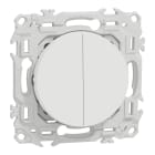 Schneider Electric - Odace - double va-et-vient ou poussoir - 10AX - blanc craie