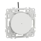 Schneider Electric - Odace - va-et-vient ou poussoir lumineux LED verte 0,15mA - 10AX - blanc craie