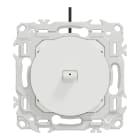 Schneider Electric - Odace - VV ou poussoir à levier lumineux LED verte 0,15mA - 10AX - blanc craie