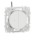 Schneider Electric - Odace - double va-et-vient ou poussoir lumineux LED 0,15mA - 10AX - blanc craie
