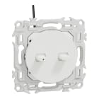 Schneider Electric - Odace - double VV ou poussoir à levier lumineux LED 0,15mA - 10AX - blanc craie