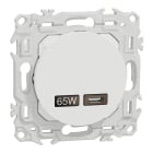 Schneider Electric - Odace - chargeur USB-C 65W - forte puissance et charge rapide - blanc craie