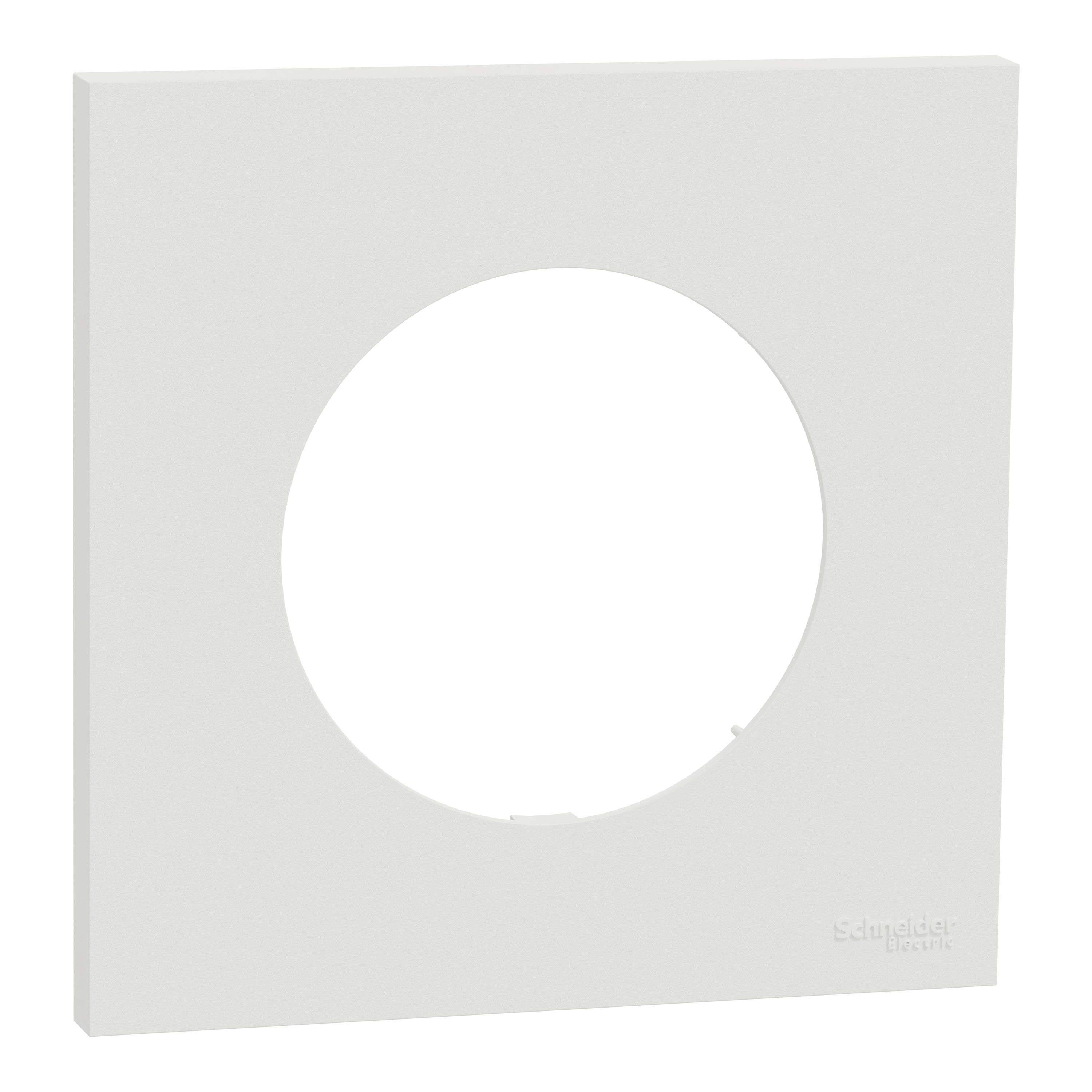 Schneider Electric - Reconditionné - Odace - plaque de finition 1 poste - couleur blanc craie