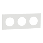 Schneider Electric - Odace - plaque de finition 3 postes - couleur Blanc craie