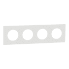 Schneider Electric - Odace - plaque de finition 4 postes - couleur Blanc craie