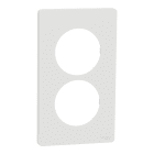 Schneider Electric - Odace Architecte - plaque 2 postes entraxe spécifique 57mm - Blanc craie
