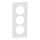 Schneider Electric - Odace Architecte - plaque 3 postes entraxe spécifique 57mm - Blanc craie