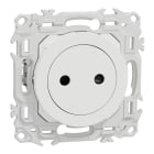 Schneider Electric - Odace - prise 2P affleurante avec griffes - bornes automatiques - blanc craie