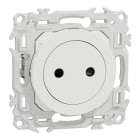 Schneider Electric - Odace - prise 2P affleurante avec griffes - bornes automatiques - blanc craie