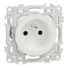 Schneider Electric - Odace - prise 2P+T rénovation à puits avec griffes - 4 bornes/pôle - blanc