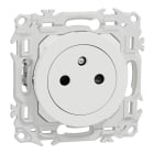 Schneider Electric - Odace - prise 2P+T affleurante avec griffes - bornes automatiques - blanc craie