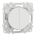 Schneider Electric - Odace - double va-et-vient ou poussoir avec griffes - 10AX - blanc craie