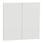 Schneider Electric - Odace Intégral - enjoliveur et plaque - pour VV ou poussoir double - Blanc craie
