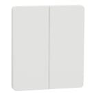 Schneider Electric - Odace Architecte Intégral - enjo et plaque - pour VV ou BP double - Blanc craie