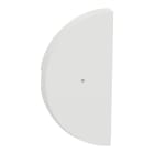 Schneider Electric - Odace - demi-enjoliveur seul à voyant - pour double VV ou poussoir - blanc craie