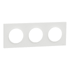 Schneider Electric - Odace Origine - plaque de finition 3 postes - couleur blanc