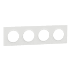 Schneider Electric - Odace Origine - plaque de finition 4 postes - couleur blanc