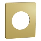 Schneider Electric - Odace Architecte - plaque de finition 1 poste - effet Laiton