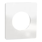 Schneider Electric - Odace Architecte - plaque de finition 1 poste - Blanc émaillé