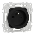 Schneider Electric - Odace - prise 2P+T rénovation à puits - 4 bornes auto par pôle - noir onyx