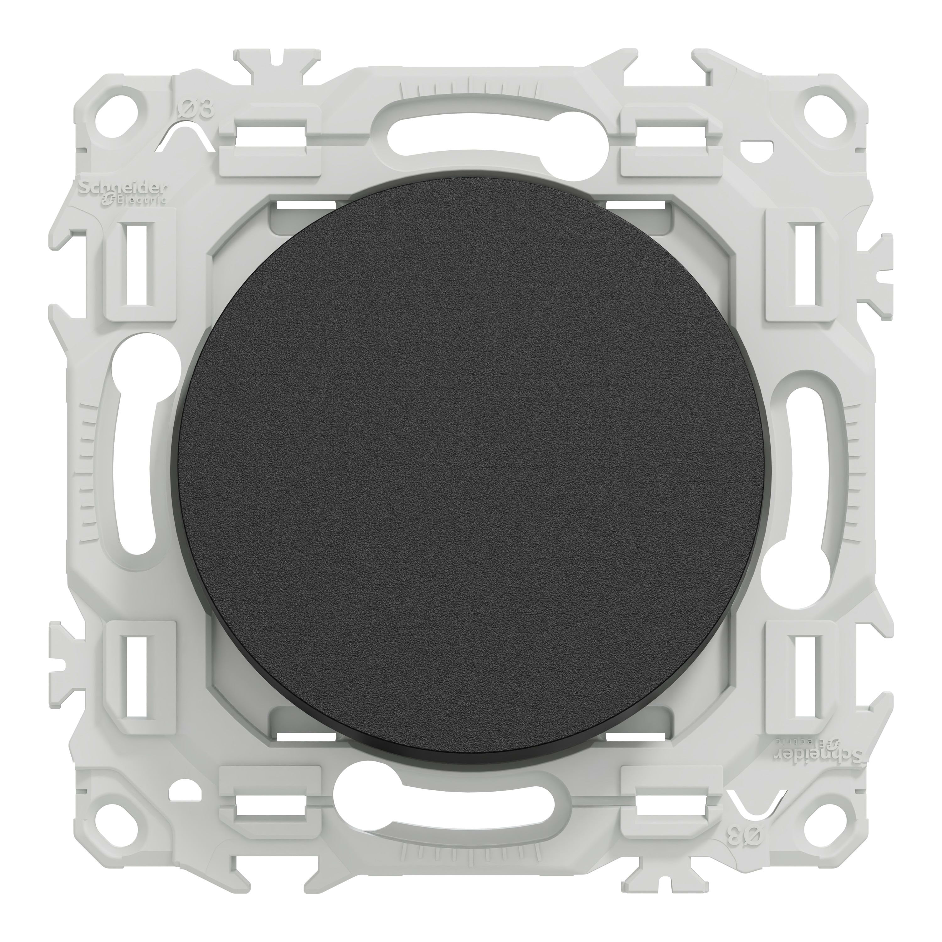 Schneider Electric Odace S540666 – Otturatore, Colore Antracite, Fissaggio A Vite, 71x71 Mm