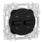 Schneider Electric - Odace - double inter ou poussoir volet roulant 3 positions à levier - noir onyx