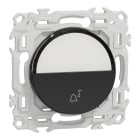Schneider Electric - Odace - bouton-poussoir porte-étiquette - symbole carillon - noir onyx