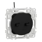 Schneider Electric - Odace - double VV ou poussoir à levier lumineux LED 0,15mA - 10AX - noir onyx